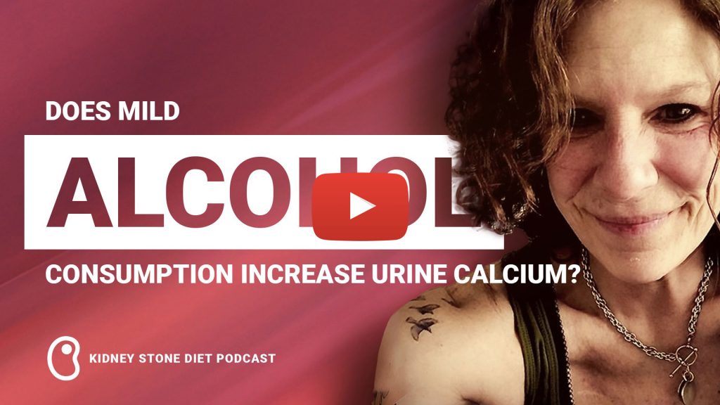 Does mild alcohol consumption increase urine calcium?